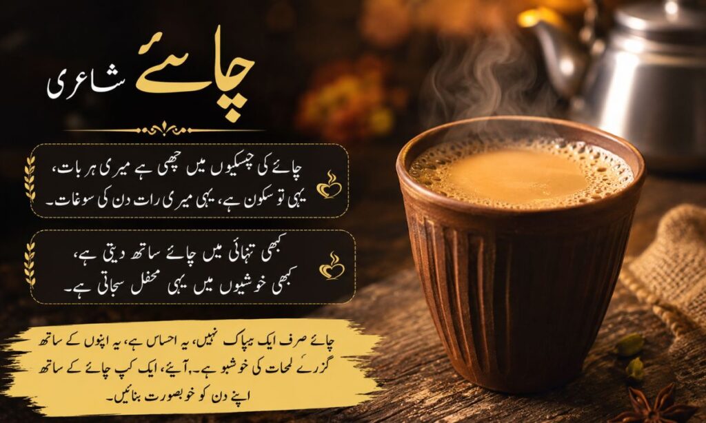Chai shayari 2 line urdu