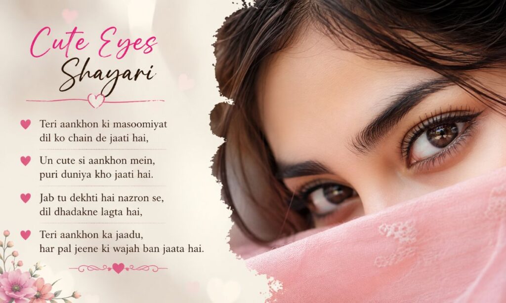Cute eyes shayari