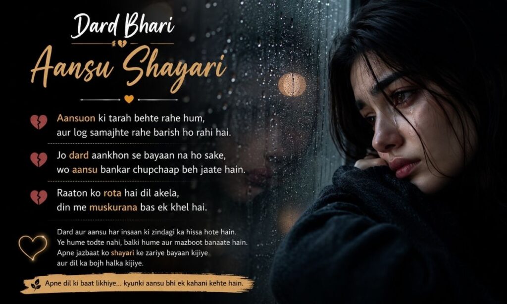 Dard Bhari Aansu Shayari