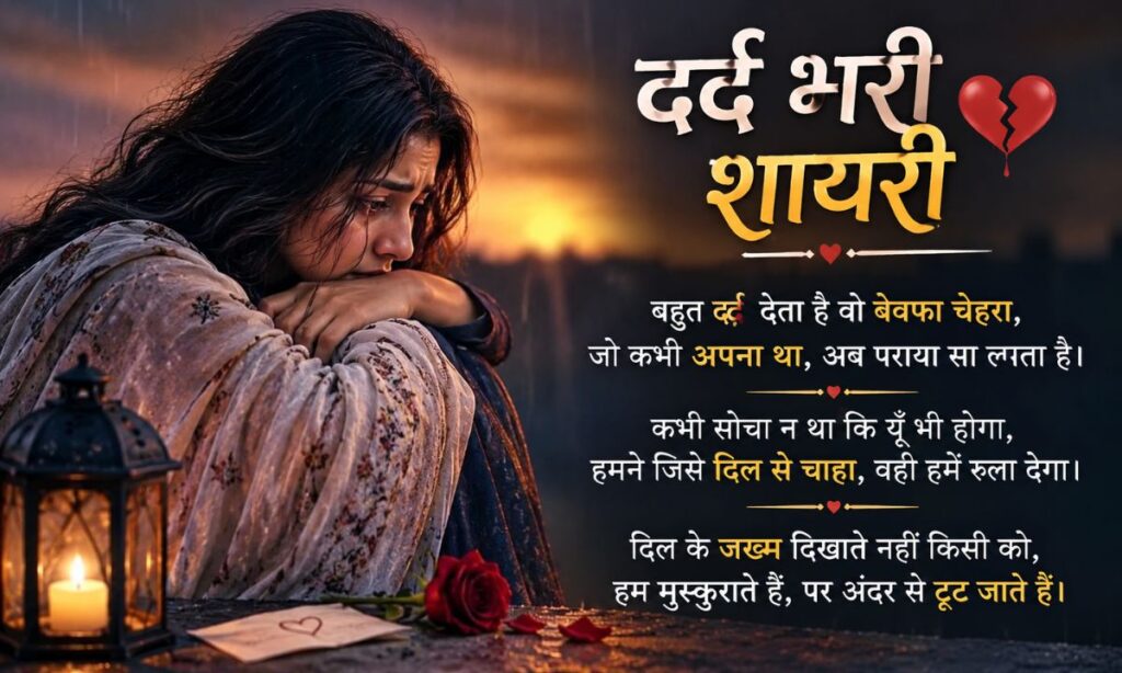 Dard Bhari Shayari Hindi Mein