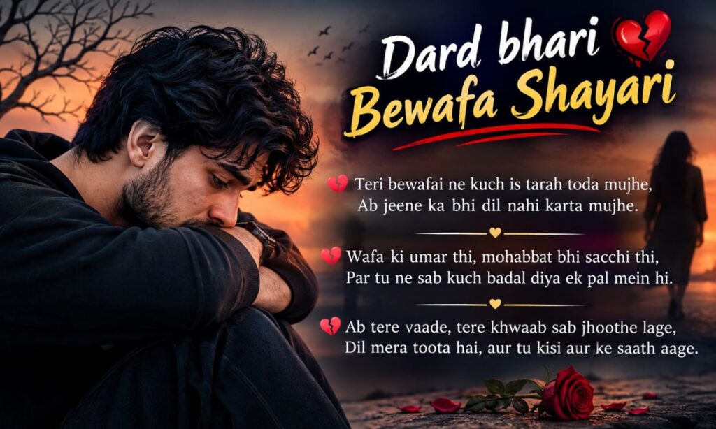 Dard bhari bewafa shayari