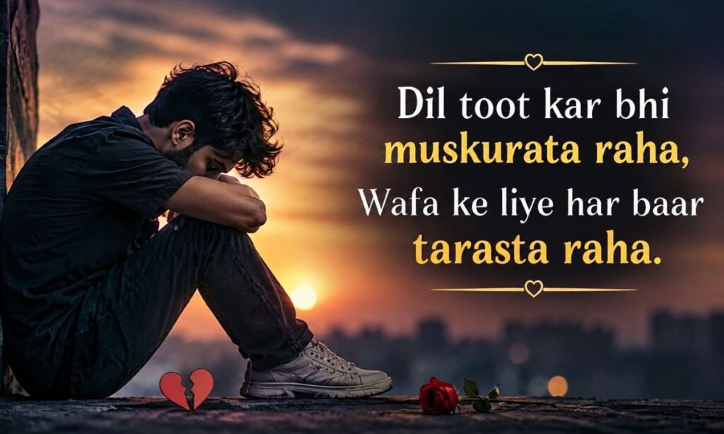 Dard bhari shayari 2 line english
