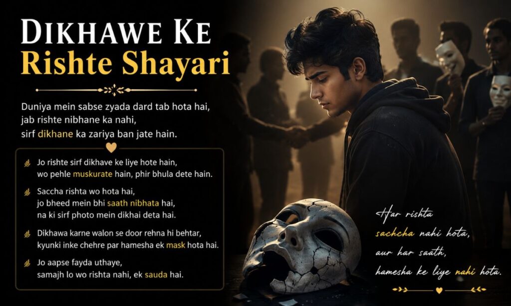 Dikhawe ke Rishte Shayari