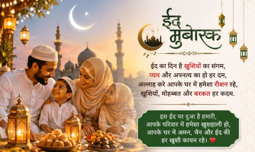 Eid Day Shayari for Family in Hindi