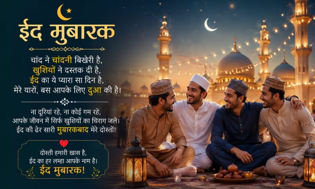 Eid Day Shayari for Friends in Hindi