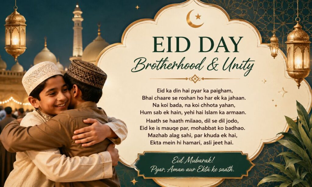 Eid Day Shayari on Brotherhood and Unity
