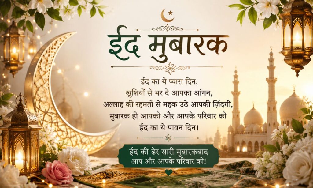 Eid Mubarak Wishes Shayari in Hindi