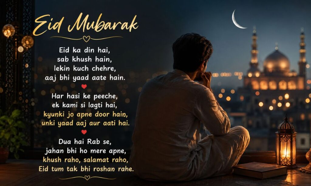 Emotional Eid Day Shayari for Missing Loved Ones