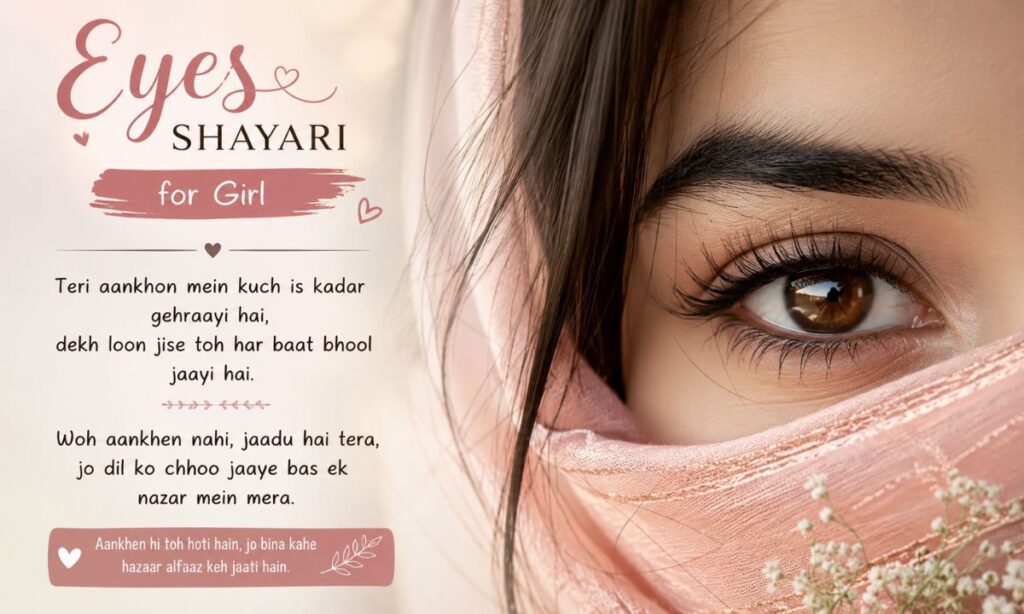 Eyes shayari for girl