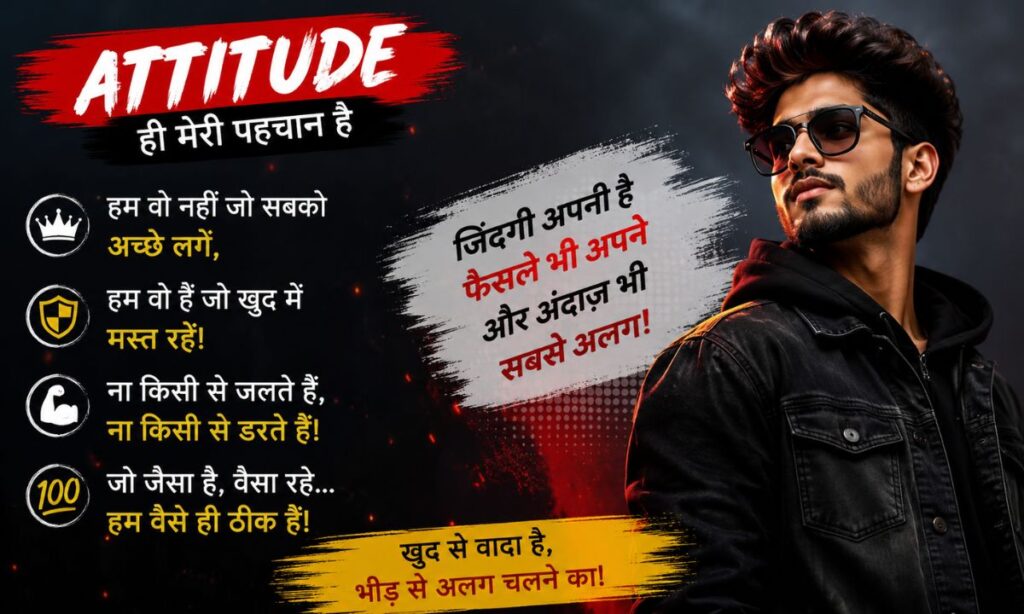 Facebook status in hindi attitude