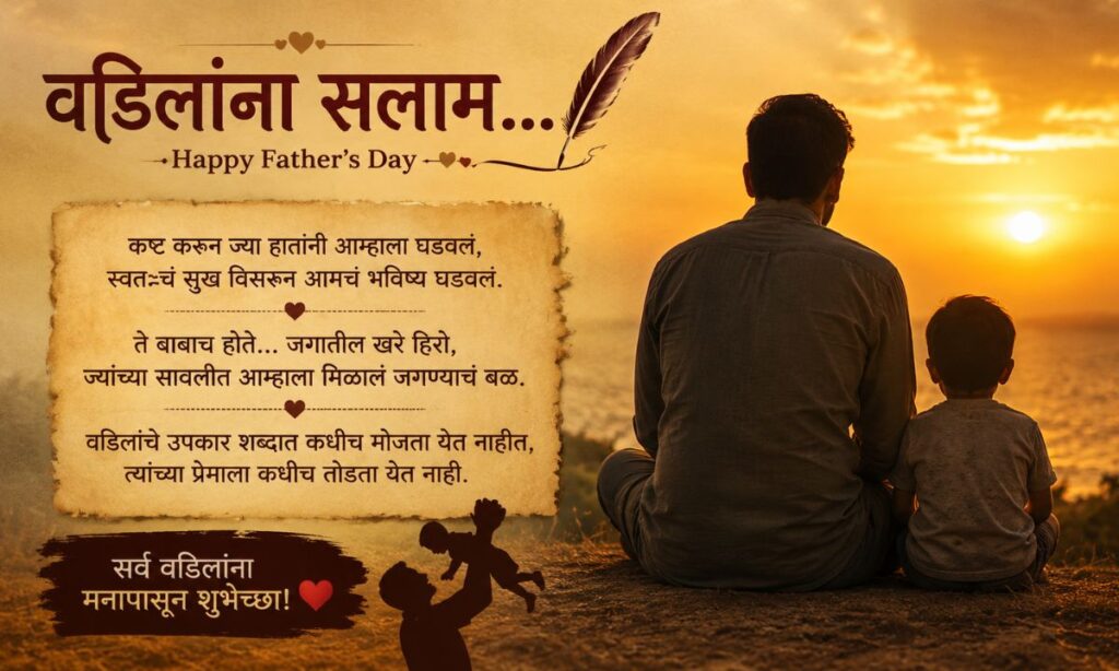 Fathers day shayari Marathi