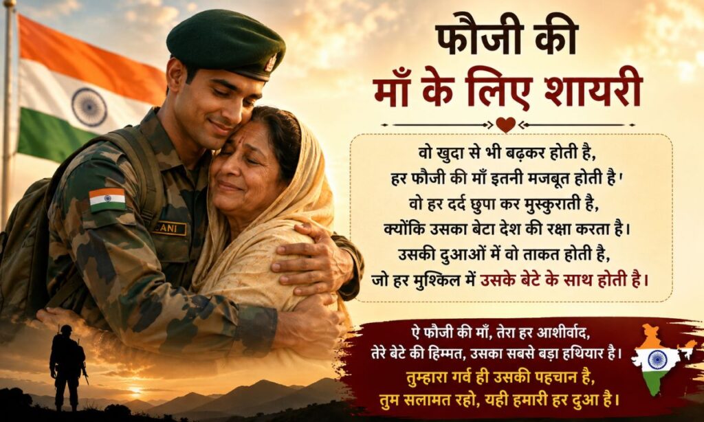Fauji Ki Maa Ke Liye Shayari