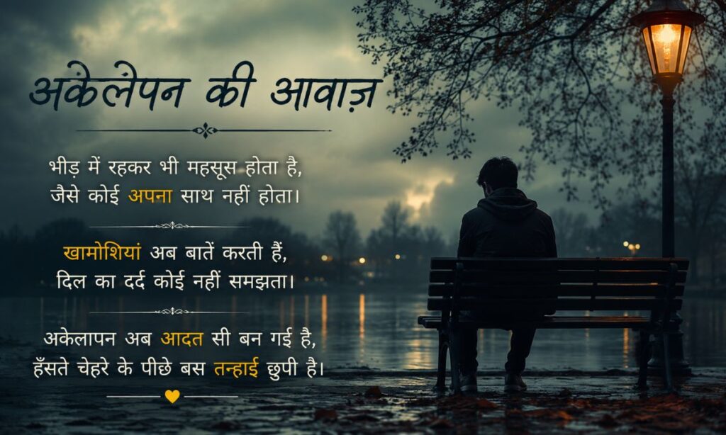 Feeling Alone Sad Shayari in Hindi