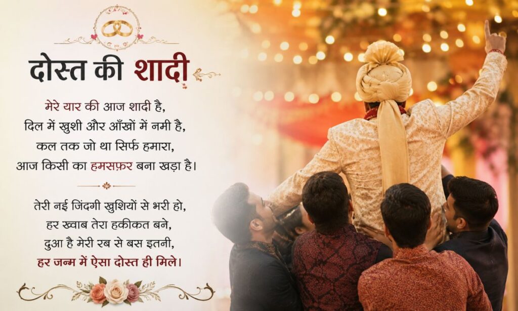 Friend Shadi Shayari in Hindi