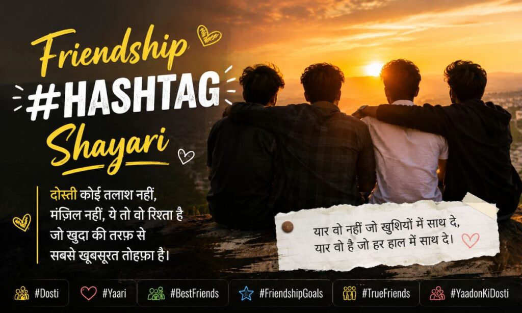 Friendship Hashtag Shayari