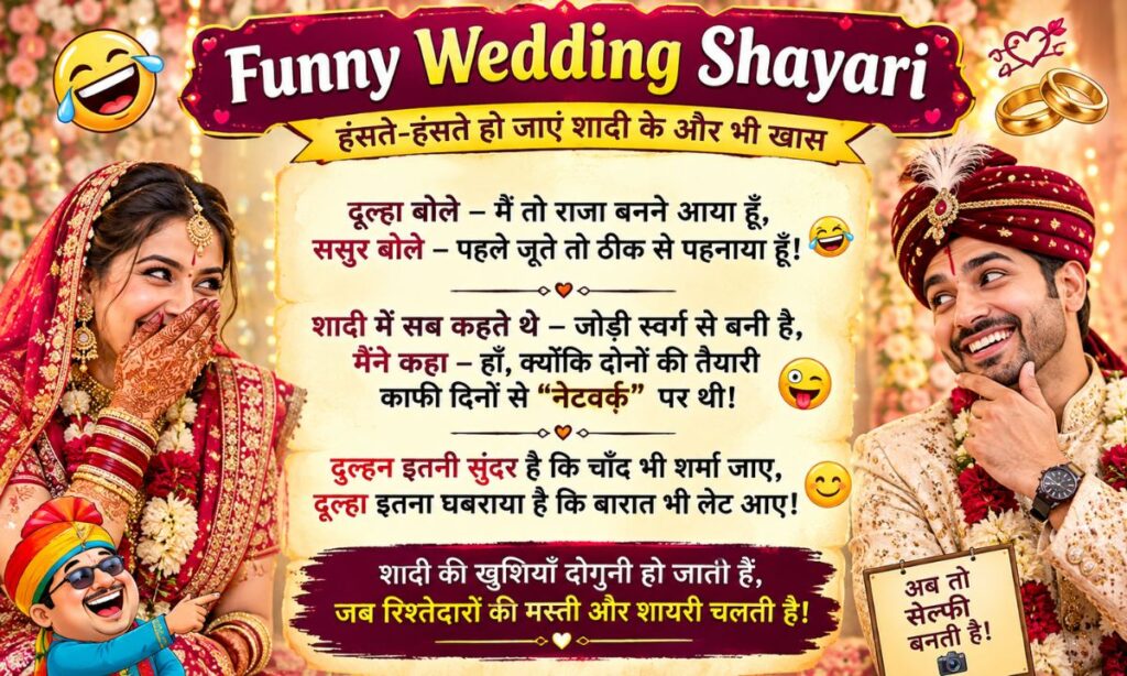 Funny Wedding Shayari in Hindi