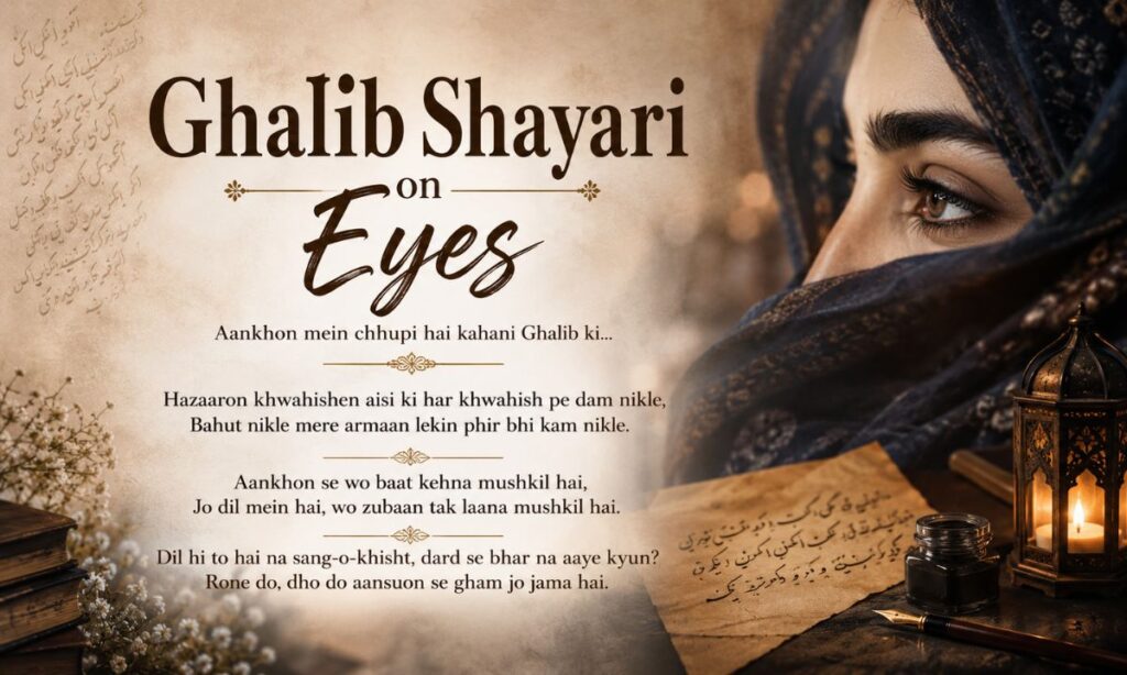 Ghalib Shayari on eyes