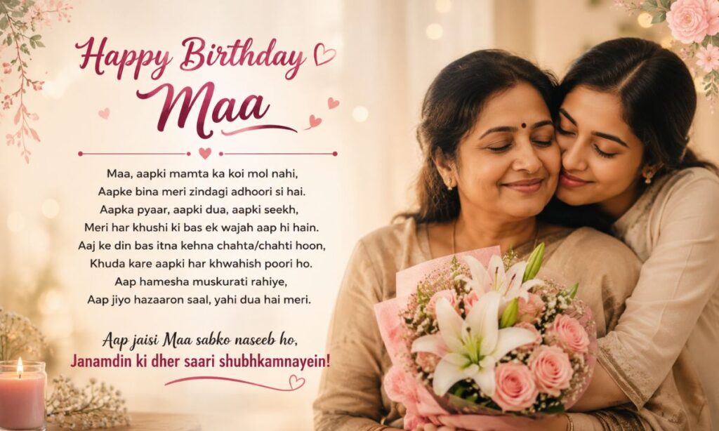 Happy birthday maa shayari