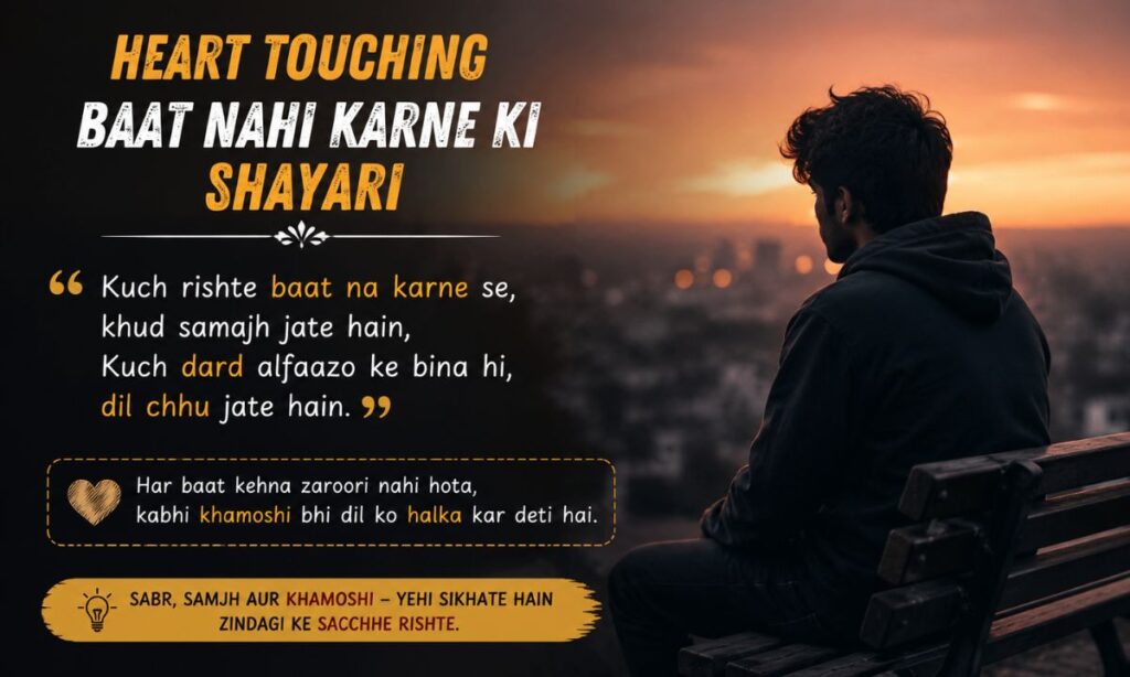 Heart Touching Baat Nahi Karne Ki Shayari