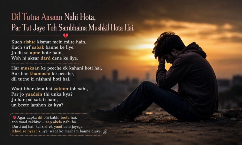 Heart Touching Dil Tutne Wali Shayari