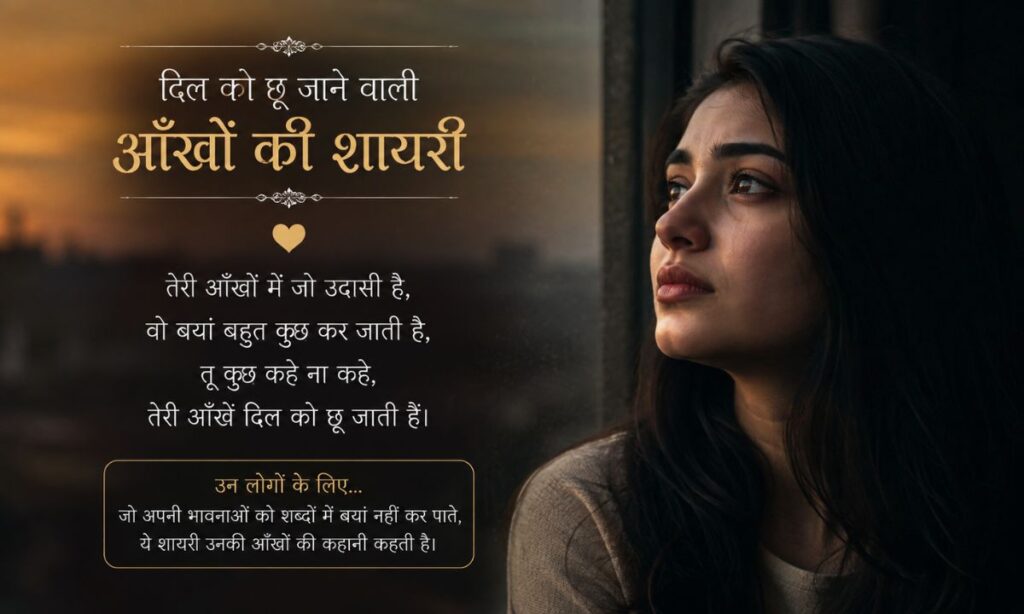 Heart Touching Eyes Shayari in Hindi