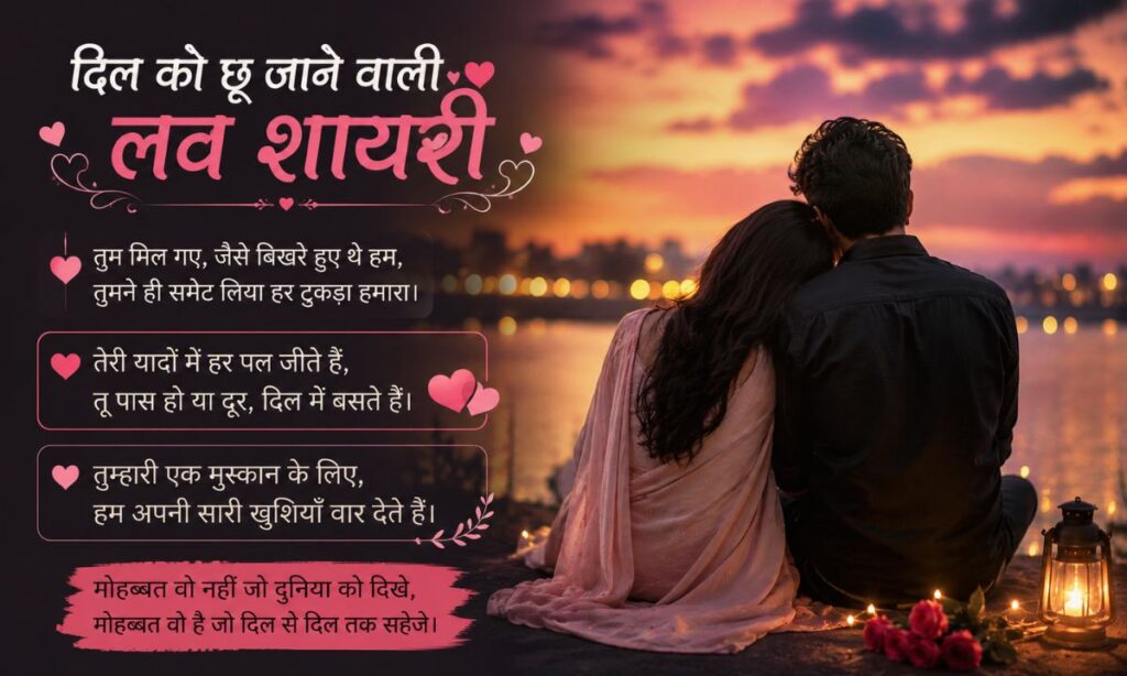 Heart Touching Love Shayari in Hindi