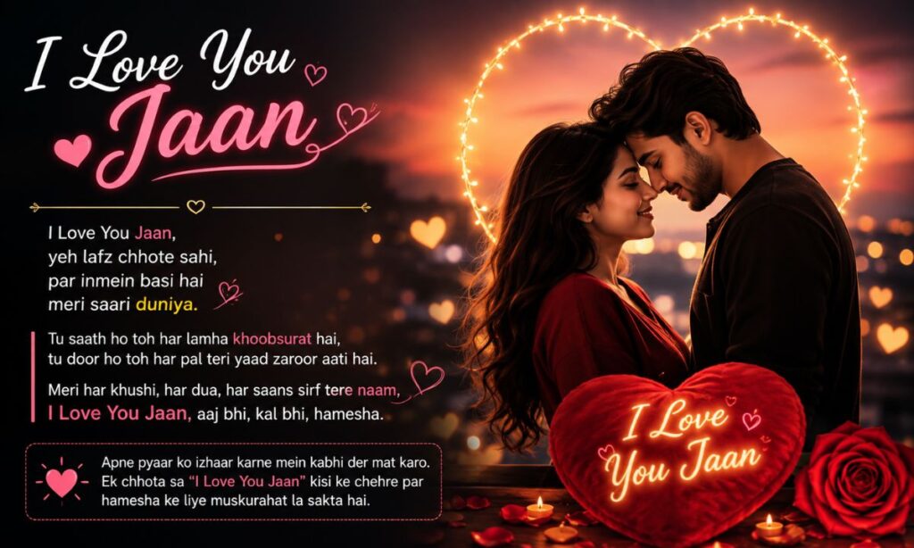 I Love You Jaan Shayari
