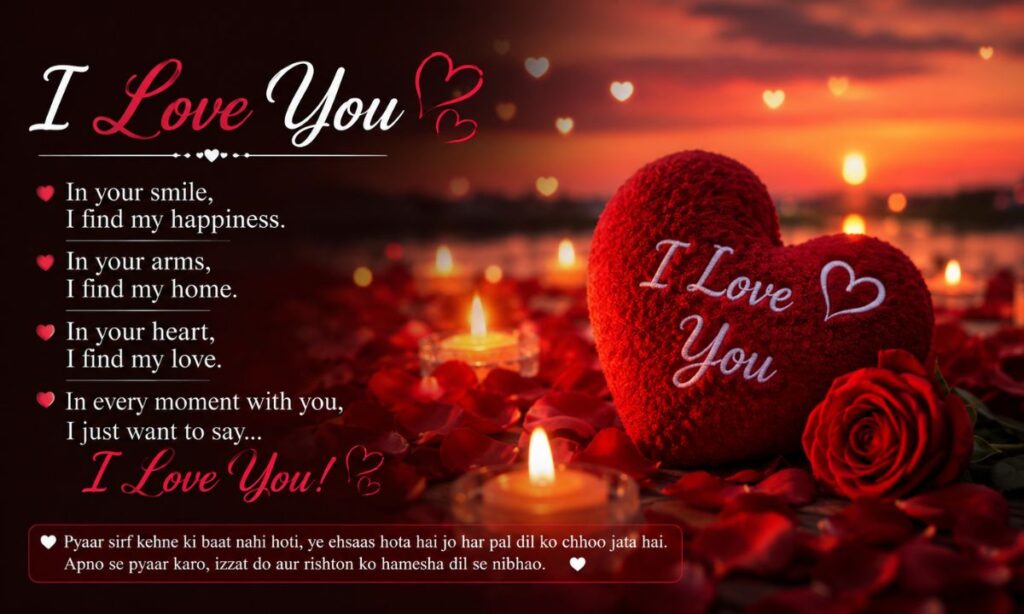 I Love You Shayari in EnglishI Love You Shayari in English