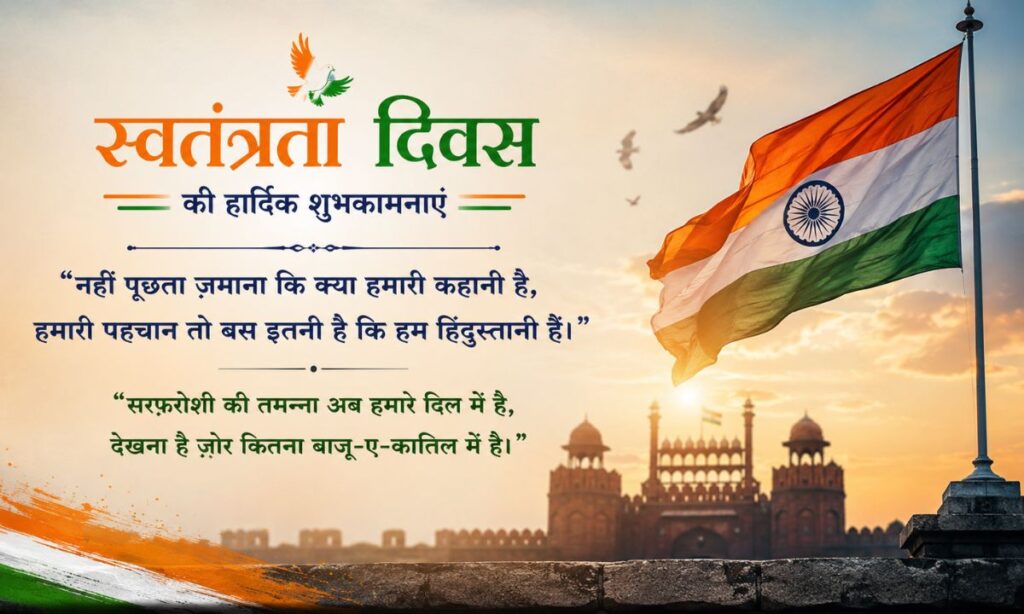 Independence Day Shayari in Hindi 2 Line