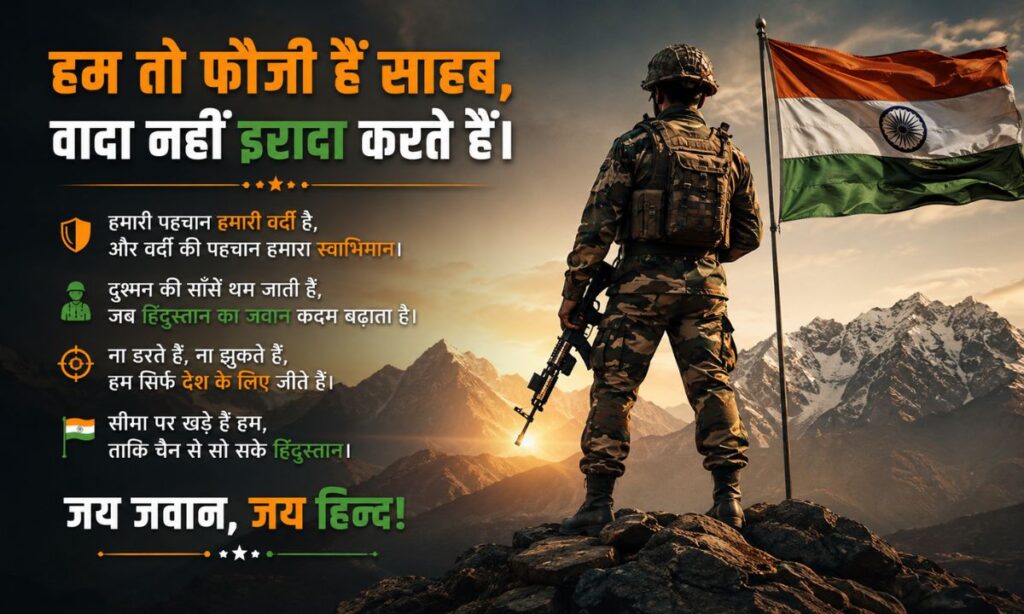Indian Army Attitude Shayari