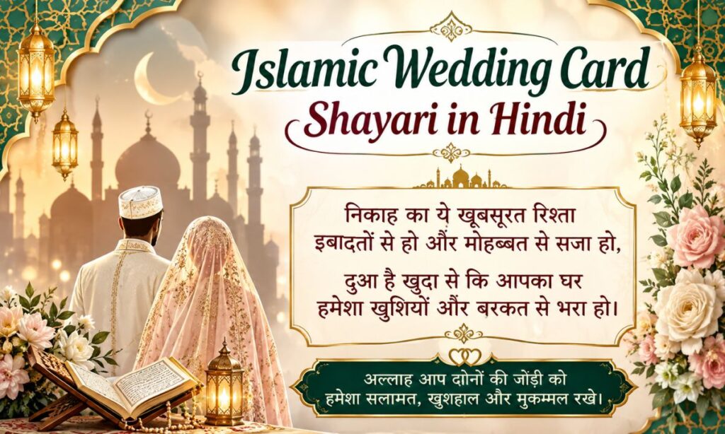 Islamic Wedding Card Shayari in Hindi