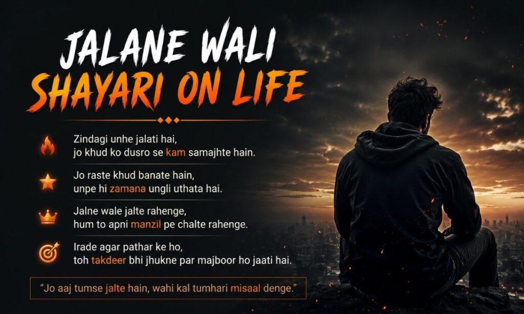 Jalane wali shayari on life