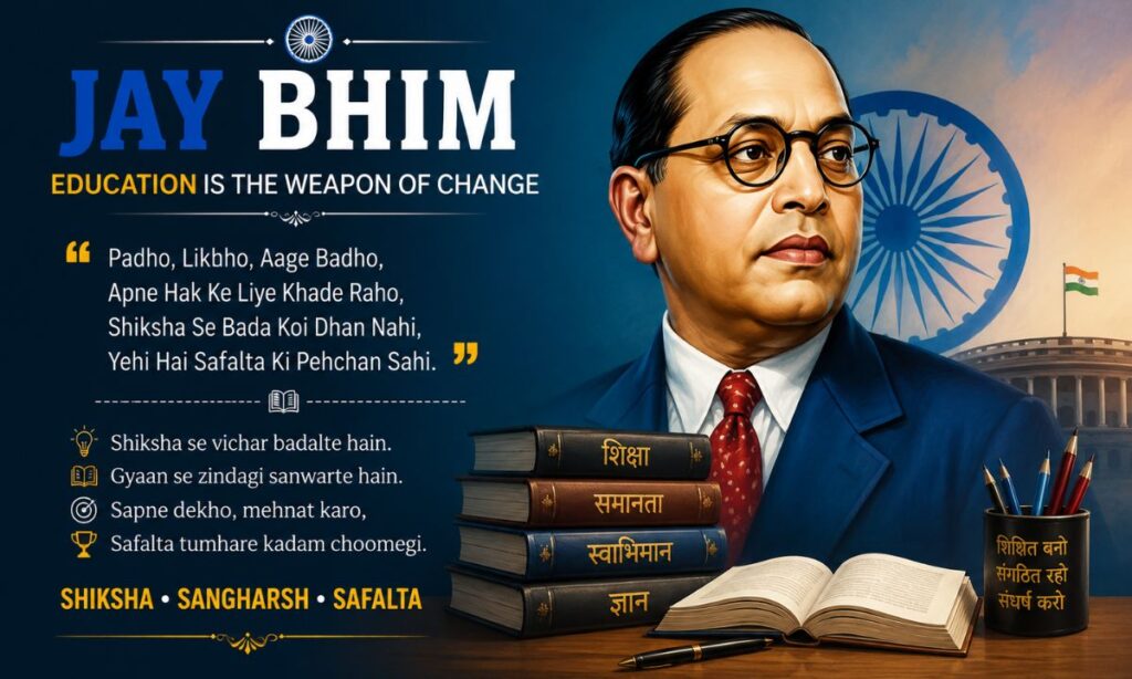 Jay Bhim Shayari on Education and Knowledge