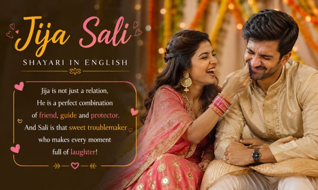 Jija Sali Shayari in English