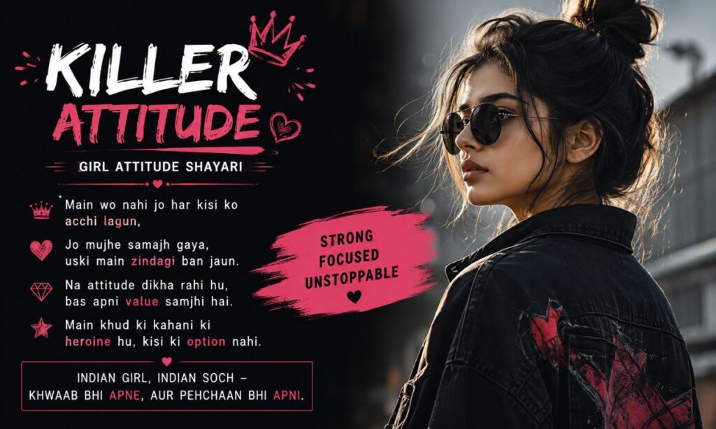 Killer attitude girl shayari for Instagram