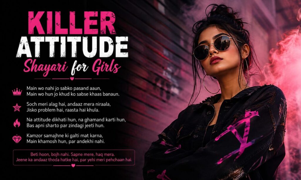 Killer attitude shayari for girls