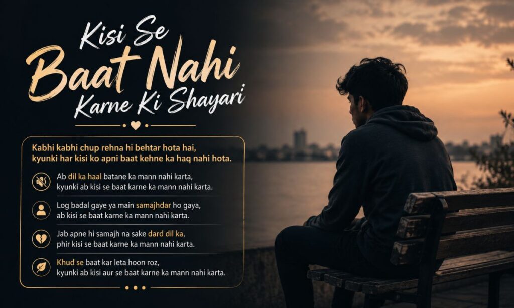 Kisi Se Baat Nahi Karne Ki Shayari