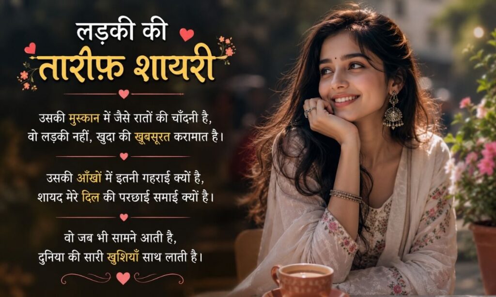 Ladki ki Tareef Shayari in Hindi