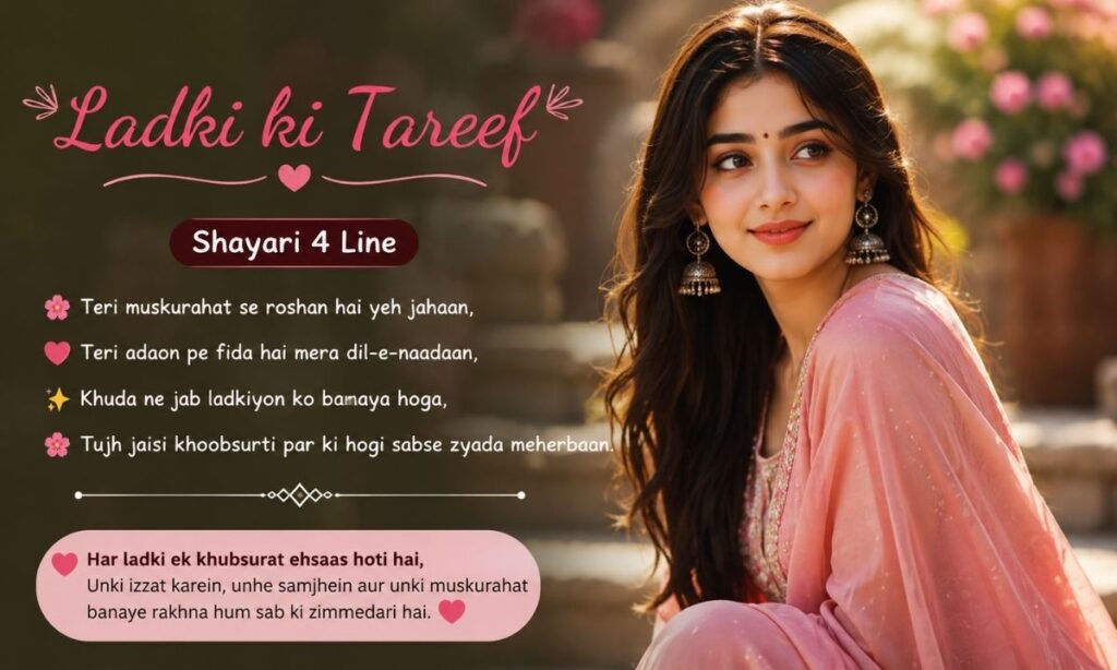 Ladki ki tareef shayari 4 line