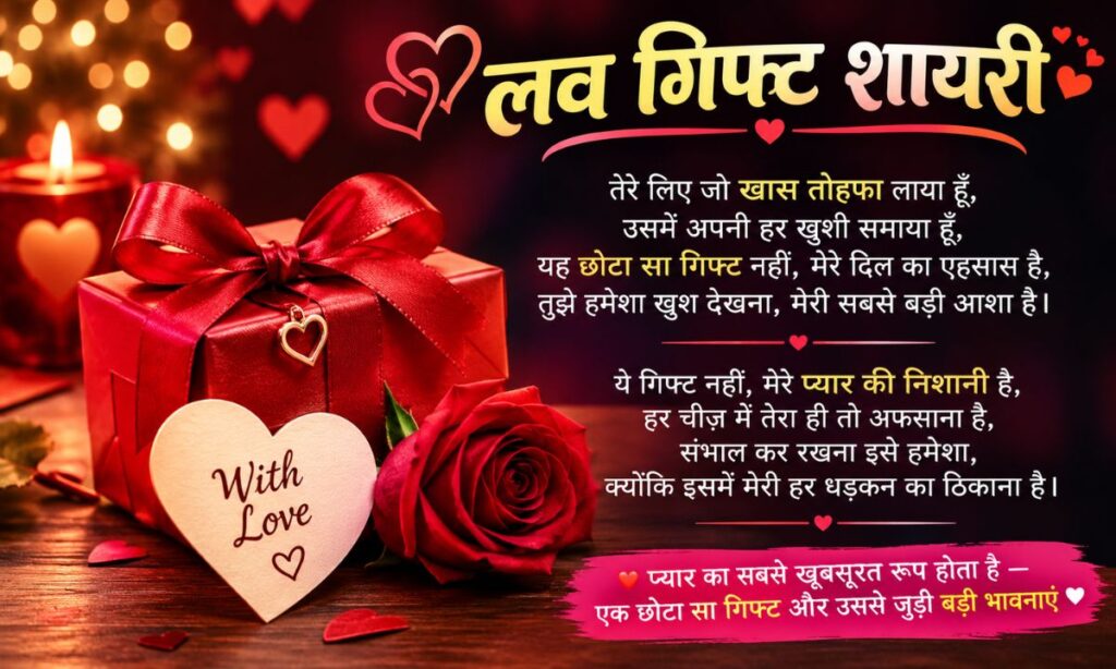 Love Gift Shayari in Hindi