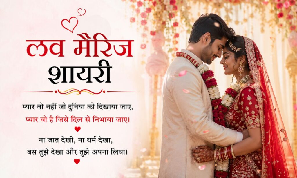 Love Marriage Shayari in Hindi