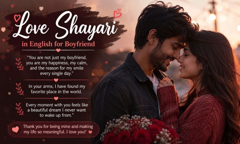 Love Shayari in English for Boyfriend