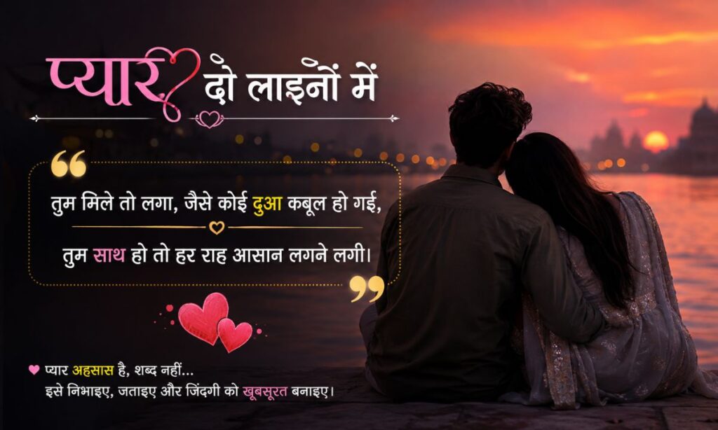 Love Shayari in Hindi 2 Lines