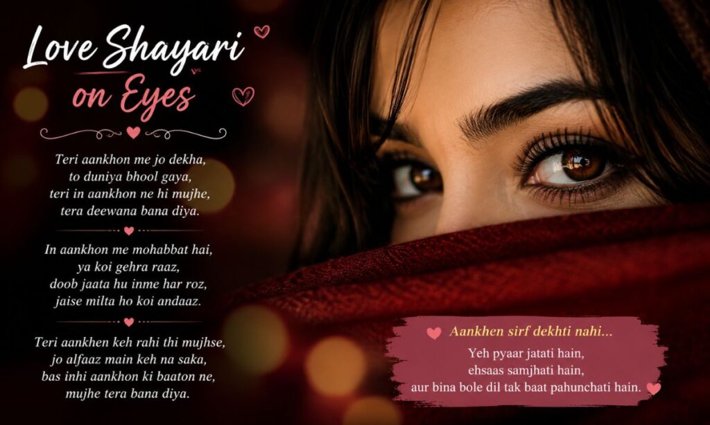 Love shayari on eyes