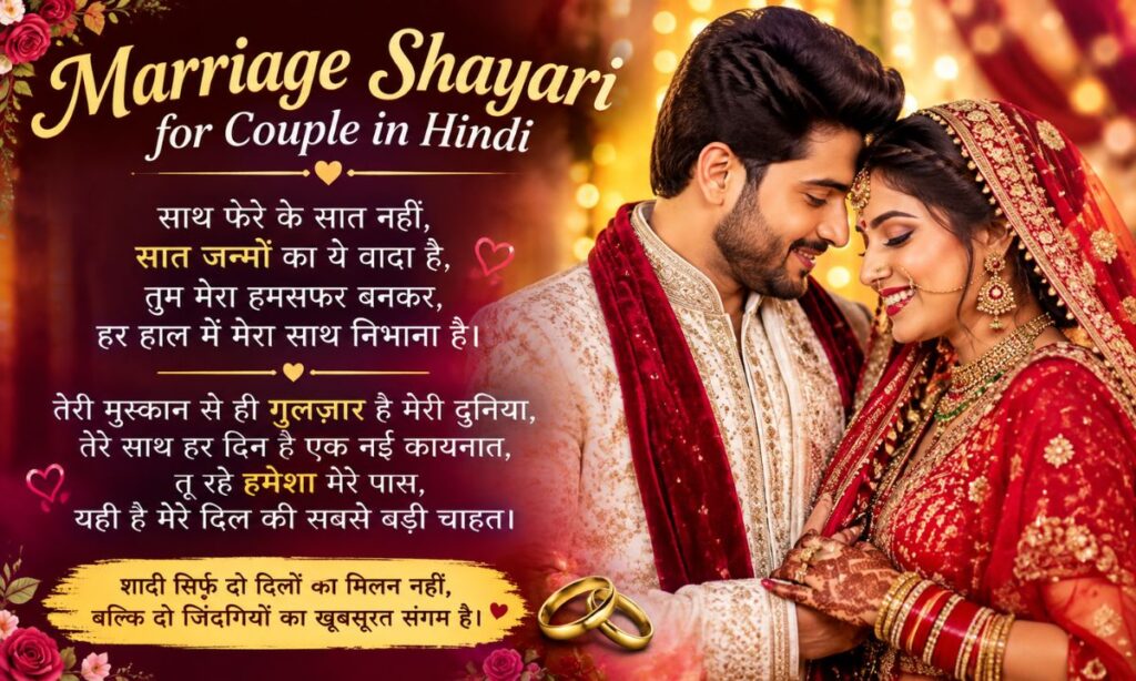 Marriage Shayari for Couple in Hindi
