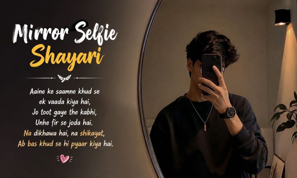 Mirror selfie shayari