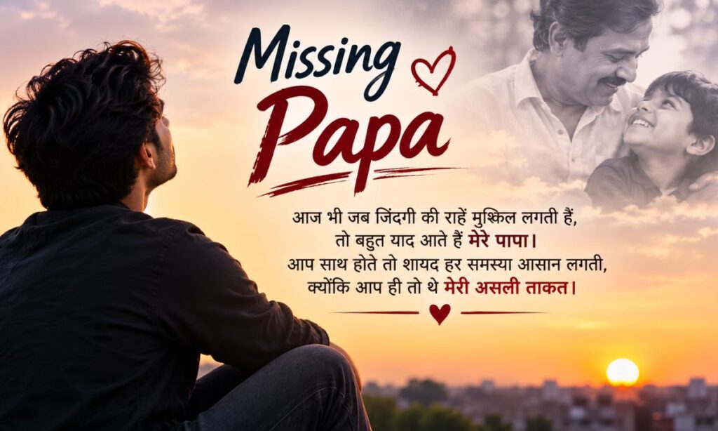 Missing Papa Shayari in Hindi