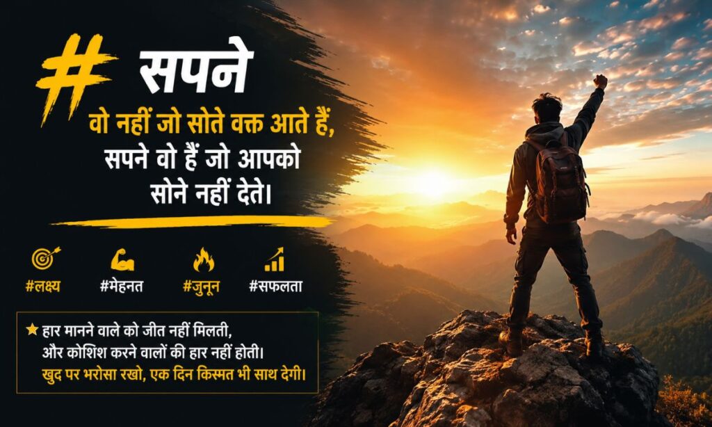 Motivational Hashtag Shayari