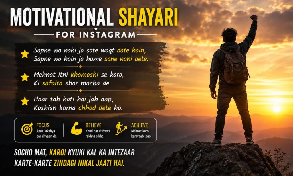 Motivational Shayari for Instagram