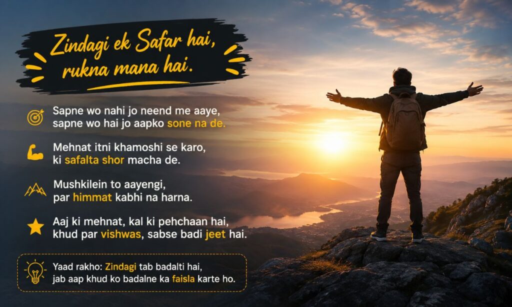Motivational Shayari on Life